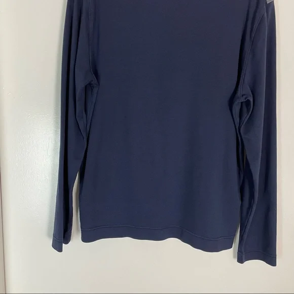 Banana Republic T-shirt Sweater Sweatshirt Luxury Touch Medium Zip Blue Long S - Picture 7 of 10